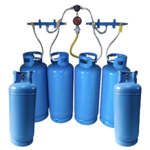 Kit complet cu 6 butelii 50 de litri pentru centrala termica cu inversor automat